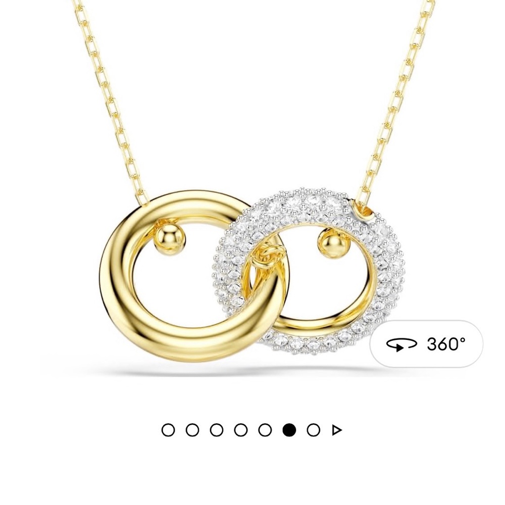 Swarovski Gold and Silver Dextera Interlocking Necklace